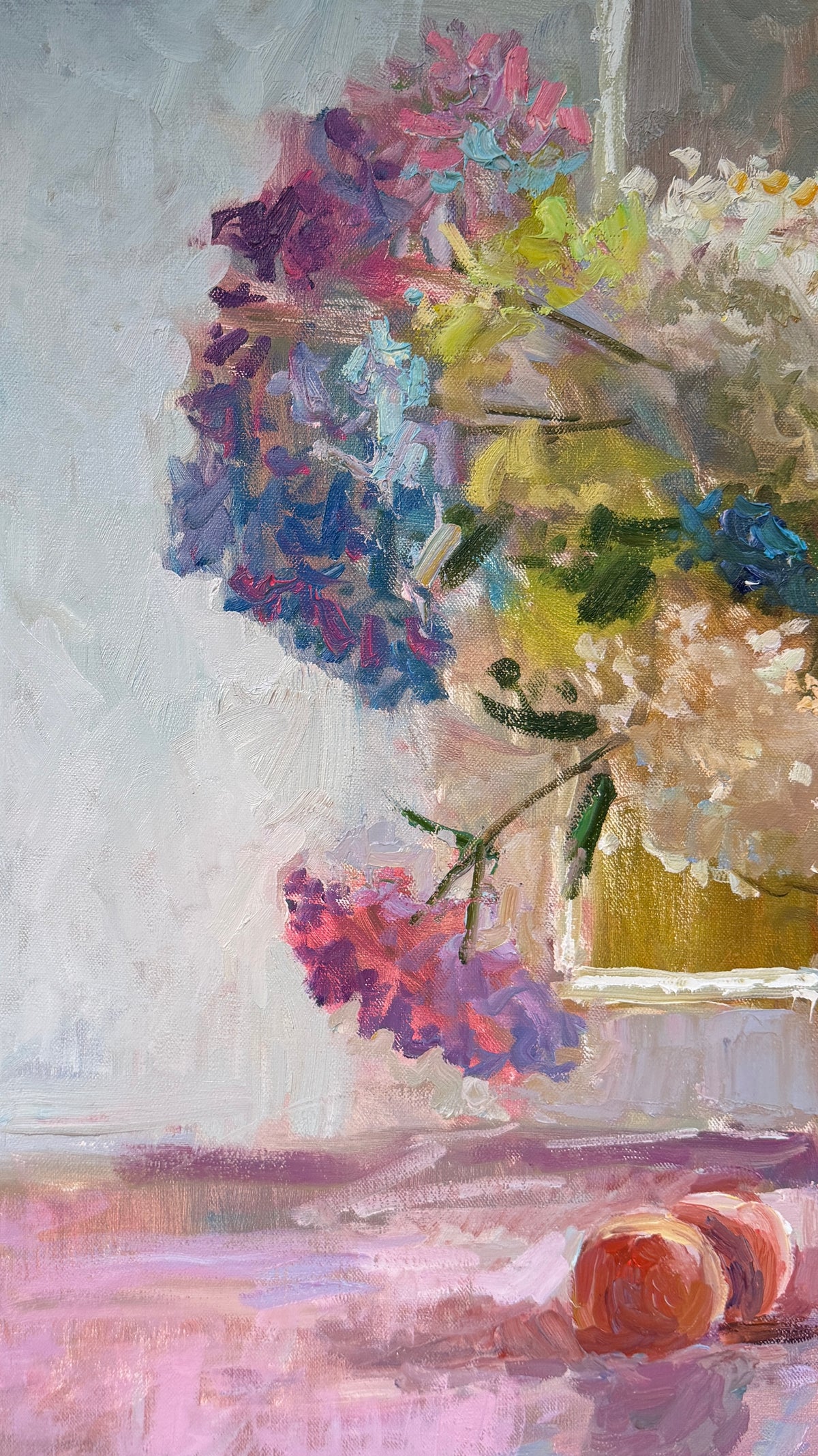 “Summer Garden” — detail, brushstroke texture