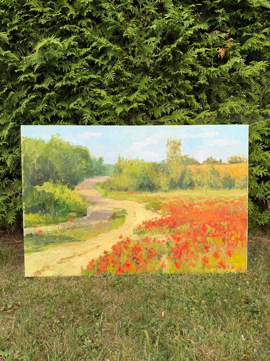 «Поле маків» — картина олією на полотні, Віктор Стогнут